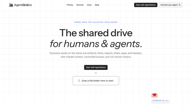 AgentGrid — official website screenshot