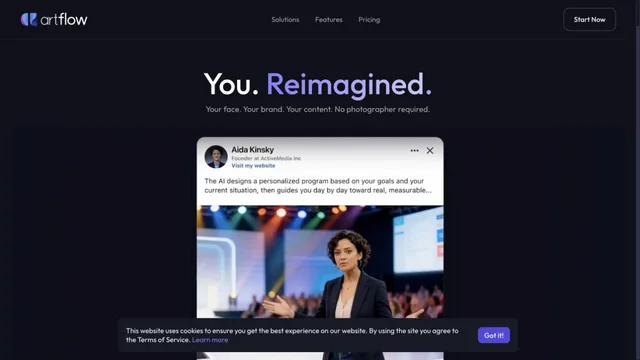 Artflow — official website screenshot