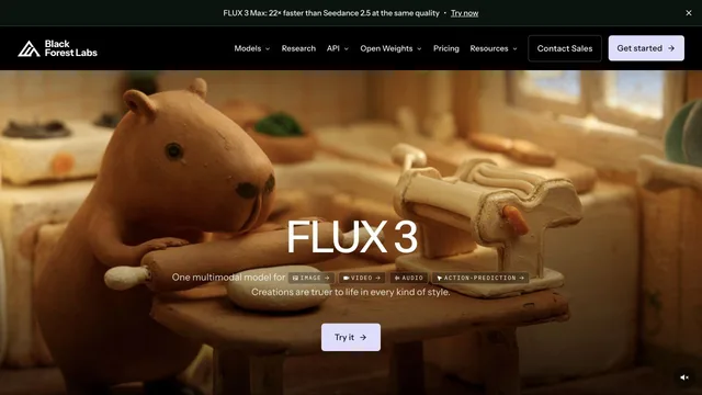 Black Forest Labs / FLUX — official website screenshot