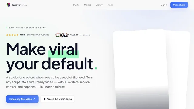 Brainrot.mov — official website screenshot