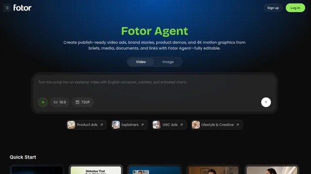 Fotor Agent — official website screenshot