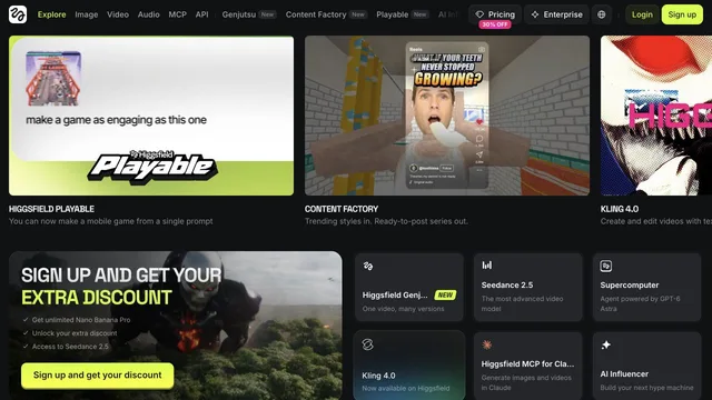 Higgsfield — official website screenshot
