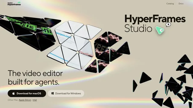 HyperFrames Studio — official website screenshot