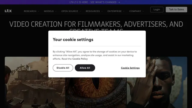 LTX Studio — official website screenshot