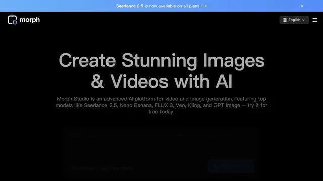 Morph Studio — official website screenshot