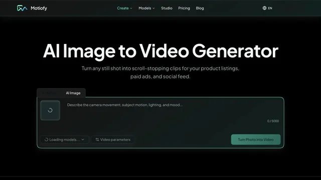 Motiofy — official website screenshot