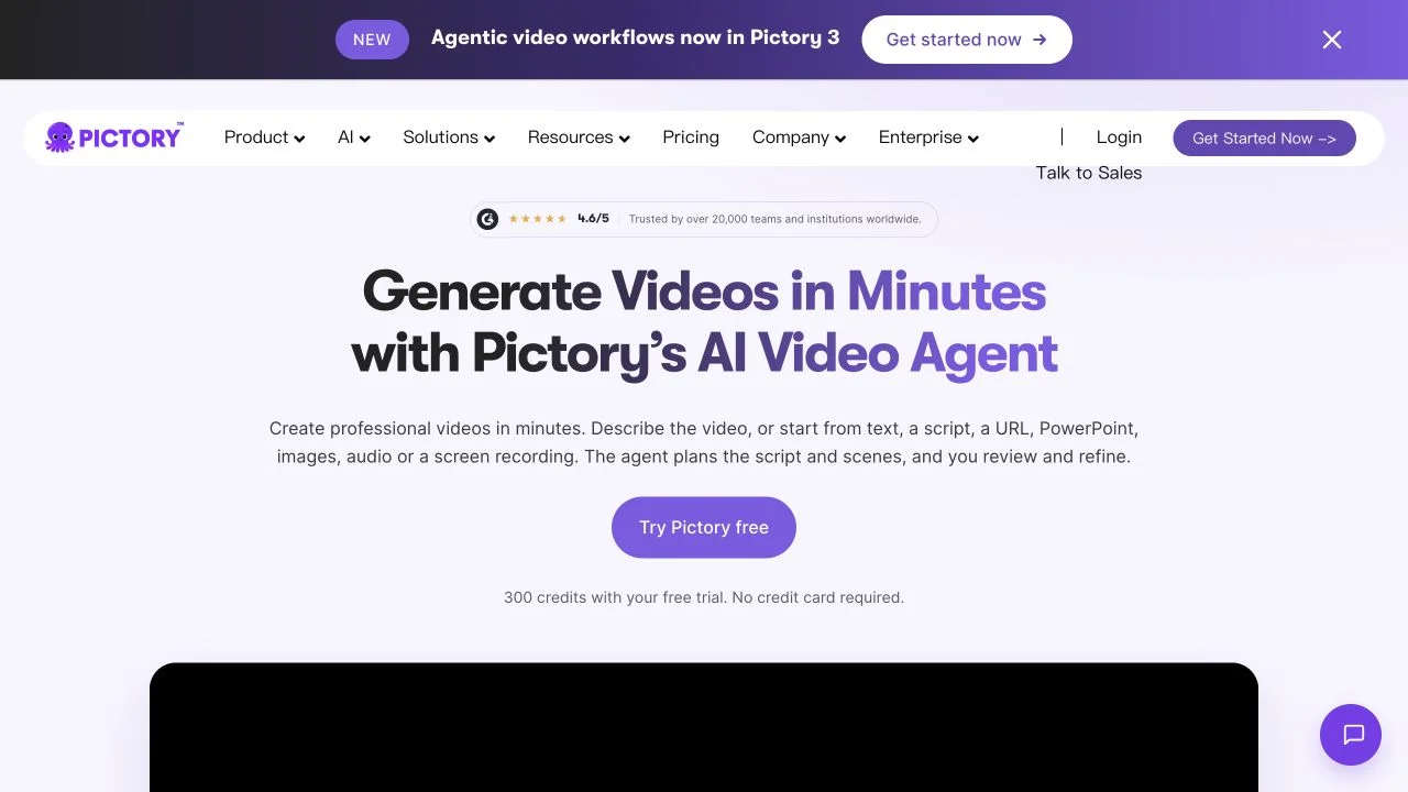 Pictory — official website screenshot
