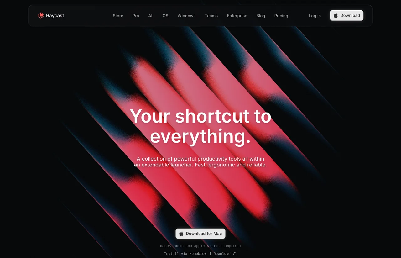 Raycast — official website screenshot