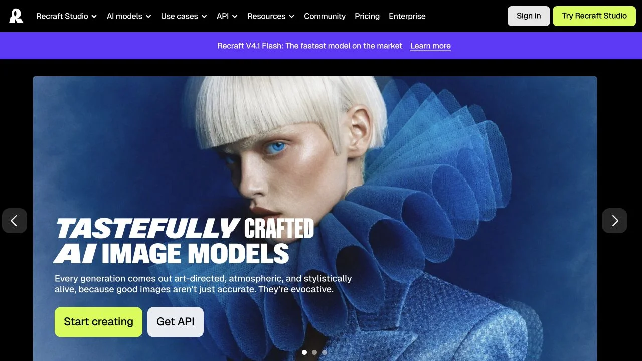 Recraft — official website screenshot
