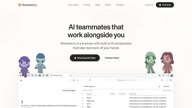 Strawberry — official website screenshot