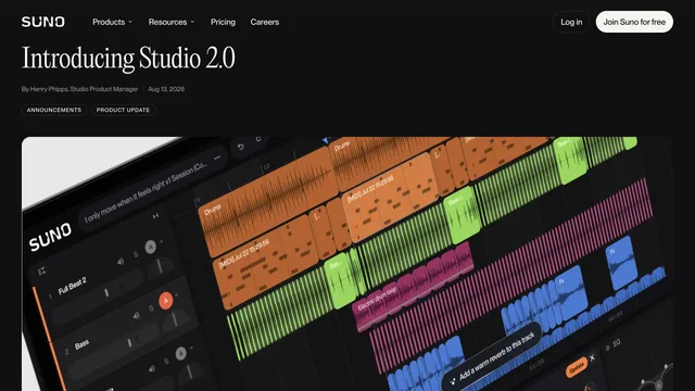 Suno — official website screenshot