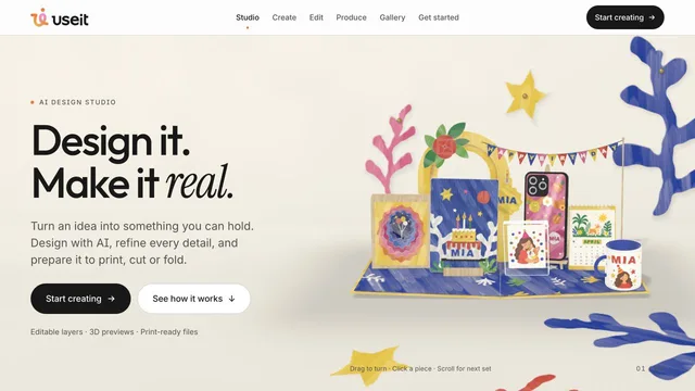 UseIt Studio — official website screenshot